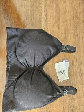 NWT! Motherhood Maternity Black Seamless Nursing Bra with Clips Small